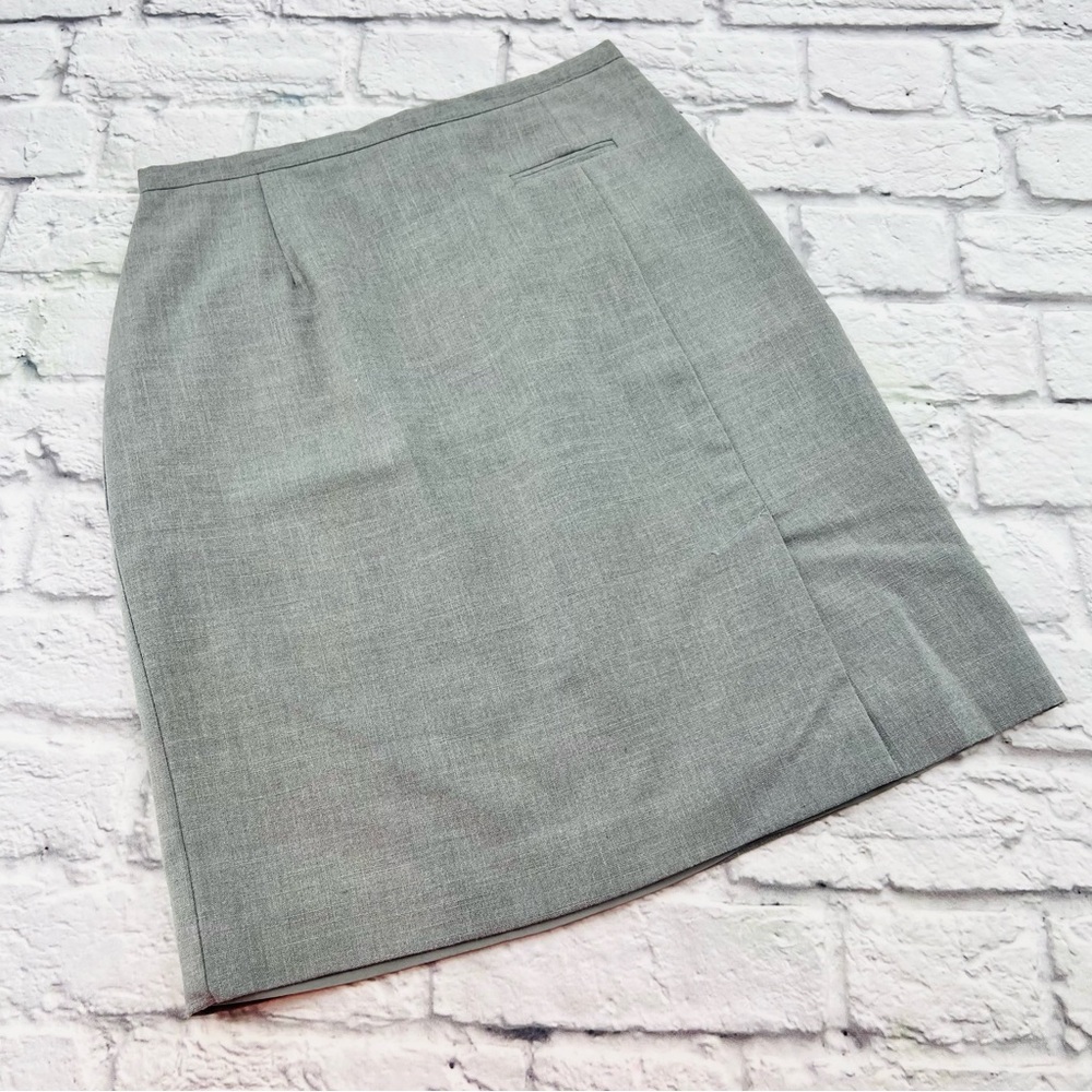 Vintage 80's Isaac Hazan Classic Gray Size 4 Women's Mini Skirt Office Career